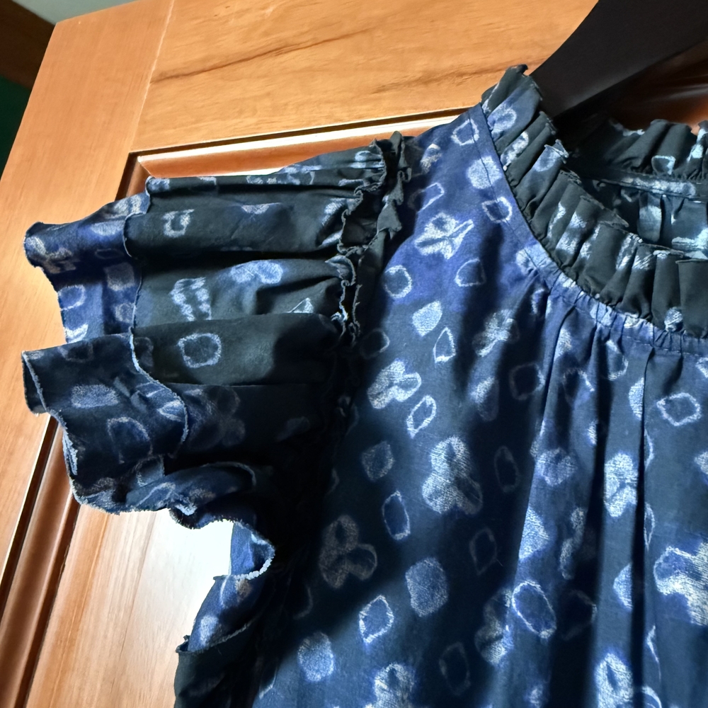 Ulla Johnson Navy Patterned Dress - Picture 7 of 9